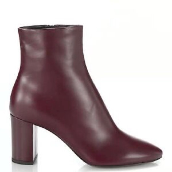 🤎💜 Saint Laurent 💜🤎 DARK VIOLET Vertigo STELLA Lou Ankle Zipper Boots sz 35! - Picture 12 of 16